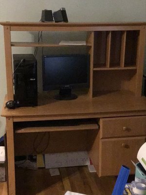 Photo of free Desk with built in hutch (Central Square area)