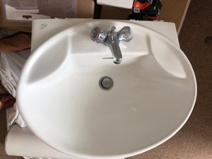 Photo of free White Sink With Pedestal (CT11)