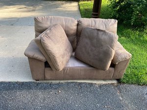 Photo of free loveseat (908 Abbiegail Dr.(Northwood))
