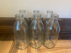 Photo of free 6 x glass milk bottles (Surbiton KT5)