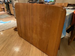 Photo of free Heavy wooden table (Shaw 20001)
