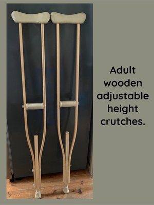 Photo of free Adult wooden crutches (Seven Hills)
