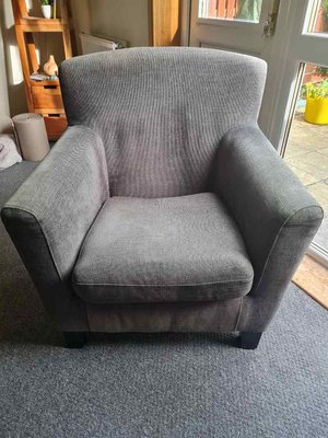 Photo of free Ikea grey chair and footstool (Clermiston EH4)
