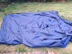 Photo of free Blue Fabric Gazebo cover for 3m x 3m gazebo (Wheathampstead AL4)