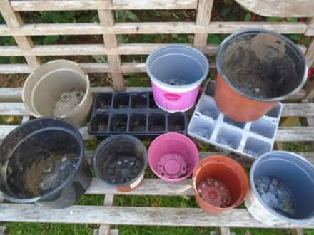 Photo of free Bundle of 10 plastic flower pots (Orton Waterville) #2