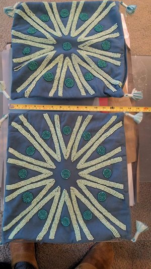 Photo of free Beaded pillow covers (West Seattle/Alki)