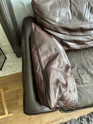 Photo of free Next Brown Leather Sofa (Rayleigh SS6)