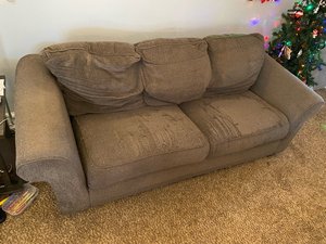 Photo of free Gray Couch-Love Seat combo (Moundville AL)