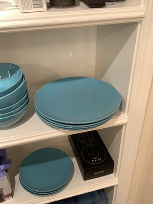 Photo of free IKEA Blue Dinner set (North Admiral West Seattle)