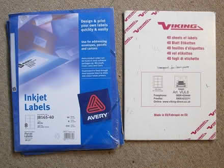 Photo of free Inkjet Printer Labels (Lapford) #3