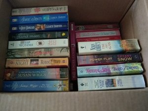 Photo of free big box romance books (downtown Downers Grove)