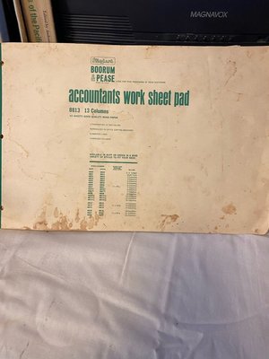Photo of free Vintage accountants worksheet pad (Fremont)