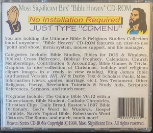 Photo of free Bible Heaven CD Rom (Erin Mills off Folkway Dr)