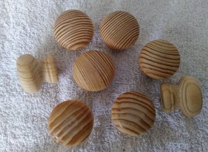 Photo of free 8 small wooden knobs (Penarth CF64)