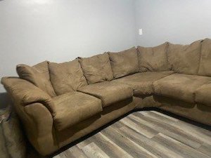 Photo of free Brown Couch/Sectional (Farmington, Michigan)
