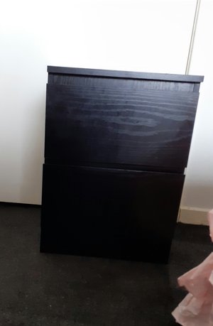 Photo of free 2 black bedside cabinets (Glasgow G52)