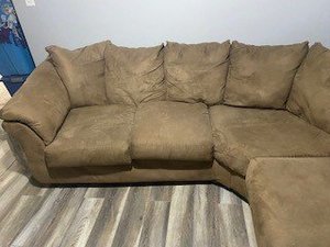 Photo of free Brown Couch/Sectional (Farmington, Michigan)