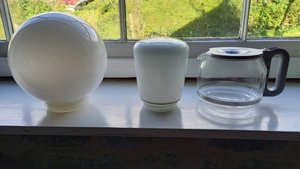 Photo of free Glass lamp shades and Coffee maker jug (Conwy LL32)