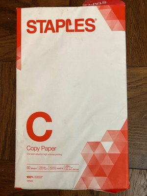 Photo of free Staples legal size copy paper (Upper west side 80s)