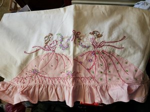 Photo of free One embroidered pillowcase (Maywood Park Santa Clara)