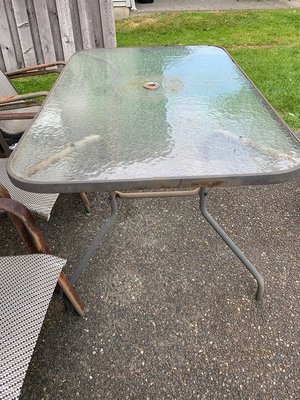 Photo of free Patio table and chair set (Comox)