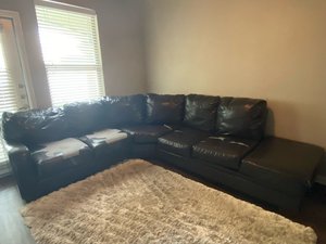 Photo of free Brown Leather Sectional (Las Colinas)