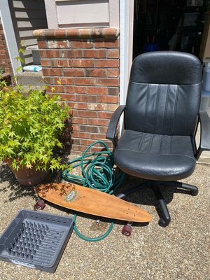 Photo of free Chair, longboard, hose, drying rack (Beaverton - Murray)