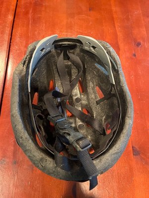 Photo of free Red and black Bike helmet (East Rochester)