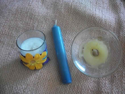 Photo of free Two Candle Holders and A Candle (Oakland) #2