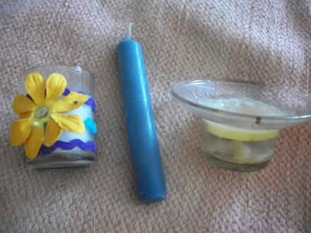 Photo of free Two Candle Holders and A Candle (Oakland) #1