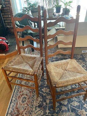 Photo of free 3ladderback chairs (Peekskill NY)