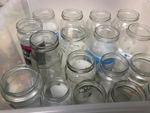 Photo of free 17 jars with lids (Clayton brook PR5)
