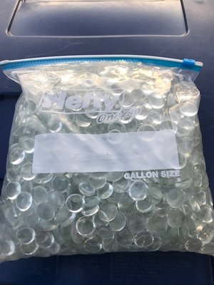 Photo of free Gallon size bag of glass stones (Darien (near police dept.))