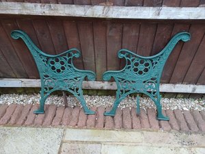 Photo of Cast iron bench ends or table ends (Woodley RG5)