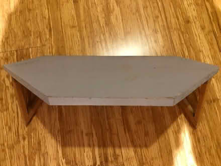 Photo of free Wood corner shelf. About 18 inches (Upper Saddle River NJ 07458) #1