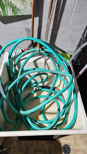 Photo of free 50ft garden hose with spray nozzle (Centretown)