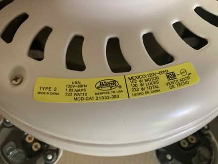 Photo of free ceiling fan with missing blade iron (Fremont-Sundale/28 Palms) #2