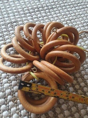 Photo of free 18 wood curtain rings (Wootton Bedford MK43)