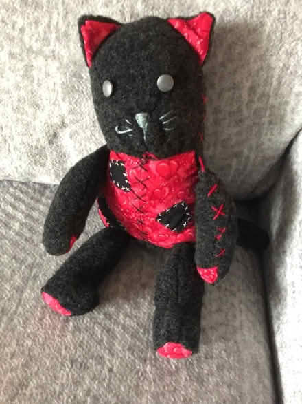 Photo of free Handmade Goth Cat art plush (Greece, NY) #1