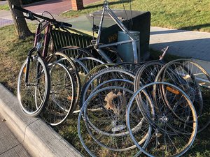 Photo of free Curb-old bike parts, Cooksville (l5b)