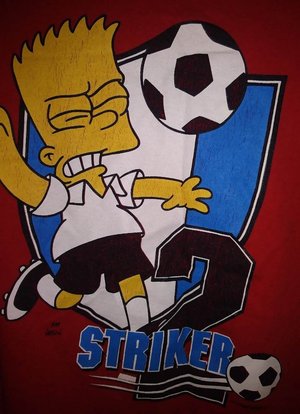 Photo of free Bart (Simpson) Striker T shirt for age 14/15 (Harlington UB3)