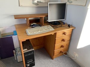 Photo of free Computer desk with drawers (Spence, ACT)