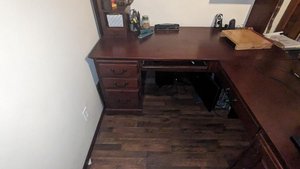 Photo of free Solid wood cherry office desk (Broomfield)