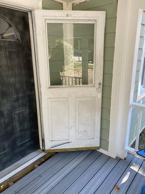 Photo of free Storm door (S. 26th St. & S. Ives St)