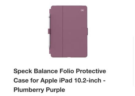 Photo of free Speck iPad case 10.2 inch (Michigan Park) #3