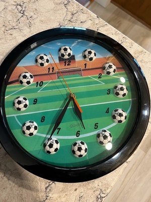 Photo of free Soccer themed clock (Rockaway Township)