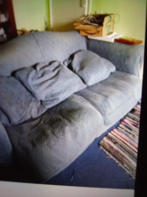 Photo of free blue sofa (Gould's Ground BA11)