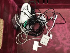 Photo of free Computer stuff. Two printers, a monitor, mice, and leads. (Woolmer Hill GU27)