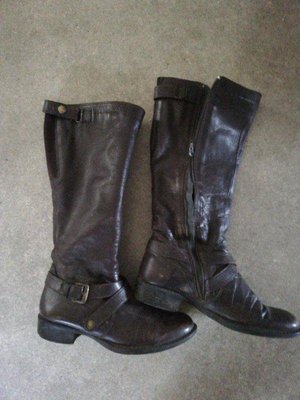 Photo of free Brown leather boots broken zip (Bradway S17)