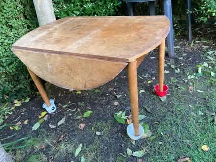 Photo of free Round table (hardwood/blockboard) (Malvern Link WR14) #4